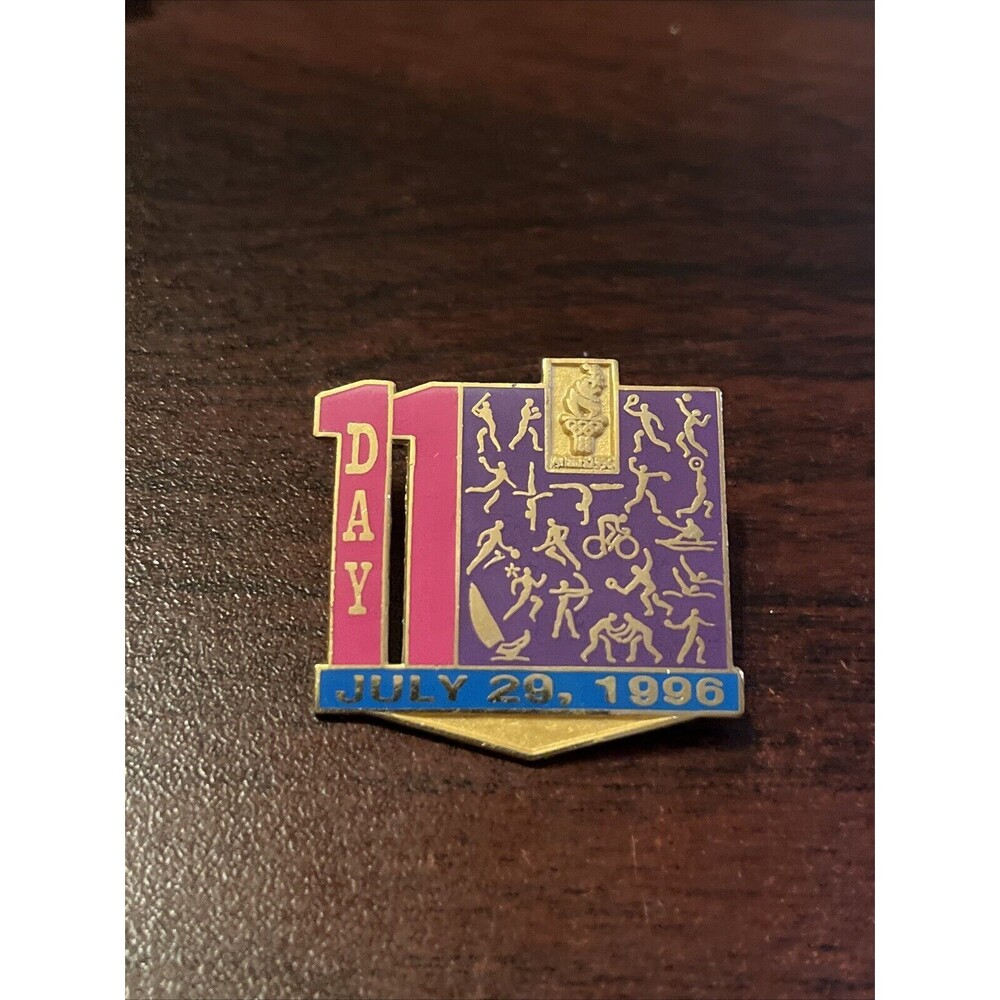 Vintage 1996 Atlanta Olympics Day‎ 11 Of The Games July 29th Lapel Hat Pin
